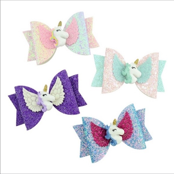 🦄New🦄 2/$10🦄Unicorn Bowknot Hairpin🦄 - Picture 4 of 4